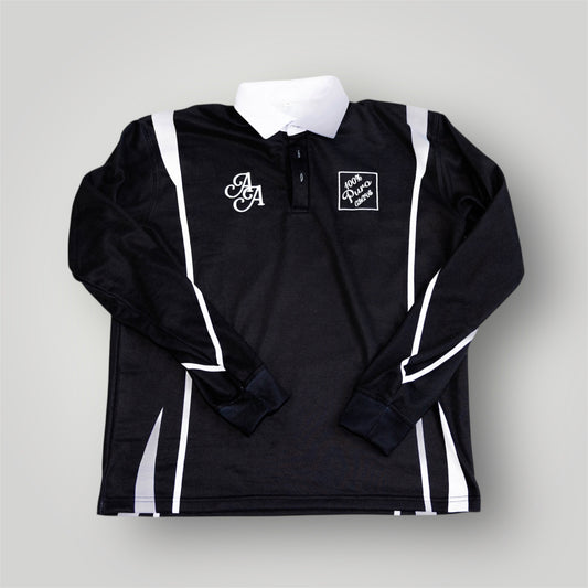 AGAVE ADDICTS LONG-SLEEVE POLO [BLACK]