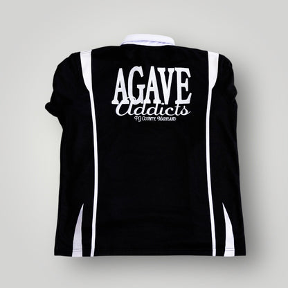 AGAVE ADDICTS LONG-SLEEVE POLO [BLACK]