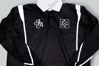AGAVE ADDICTS LONG-SLEEVE POLO [BLACK]